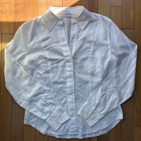 Escada Sport White Cotton Blend Button-Up Shirt - Size 38 - Picture 1 of 6